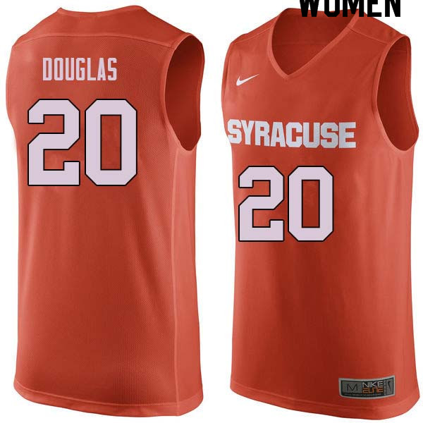Women #20 Sherman Douglas Syracuse Orange College Basketball Jerseys Sale-Orange